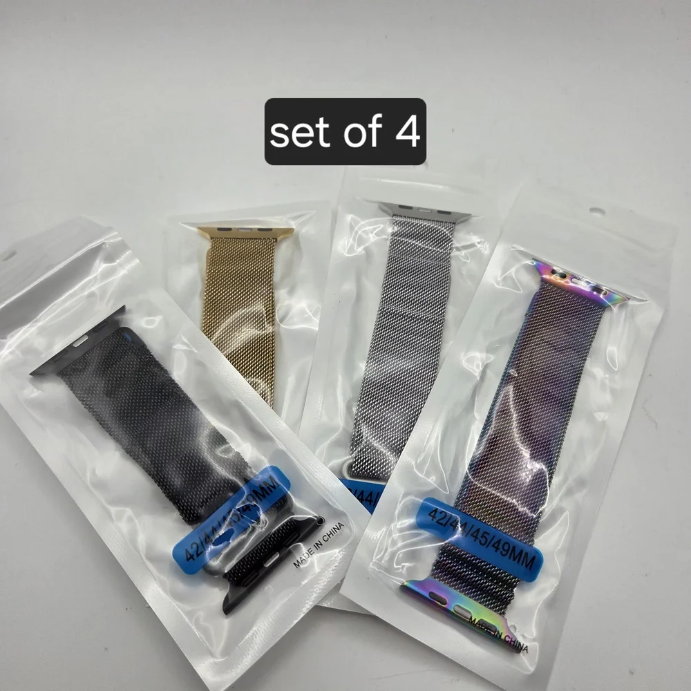 Apple Magnetic Milanese Loop Watch Bands - Black, Gold, Silver, Rainbow